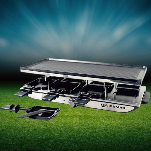 Swissmar raclette grill on grass